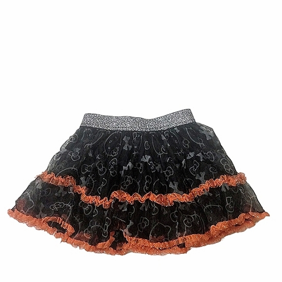 Hello Kitty 4T Halloween print frilly layered mesh skirt size 4T - Picture 4 of 7